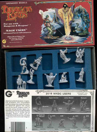 #2016 Grenadier Models 25mm Dragon Lords Magic Users AD&D 1984