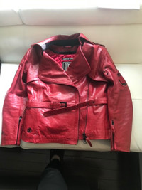 Icon 1000 Federal Women’s L burgundy leather jacket