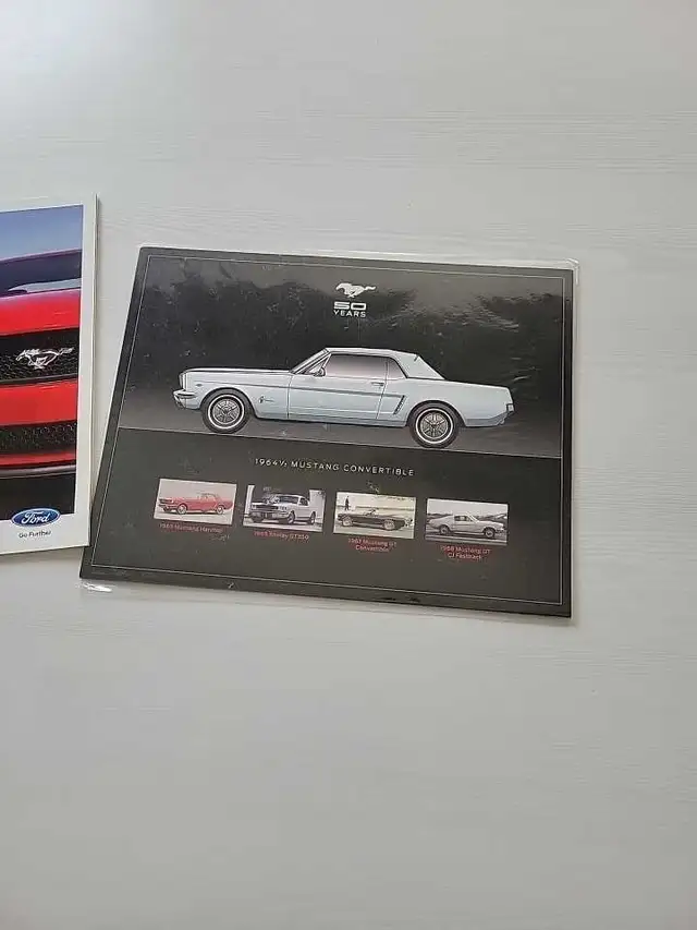 Mustang 2015. Limited Dealer  11"x 8.5" display cards+ broc in Other in Red Deer - Image 2