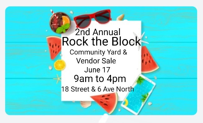 Rock the Block Community Yard/Vendor Sale June 17th | Garage Sales ...