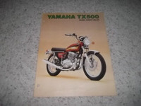 1973 Yamaha TX500 Original Brochure
