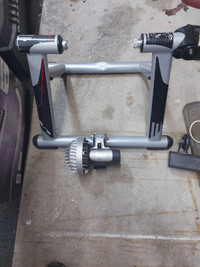Bicycle trainer and front wheel riser block