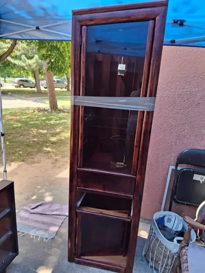Tall Wooden Corner Display Cabinet, View more