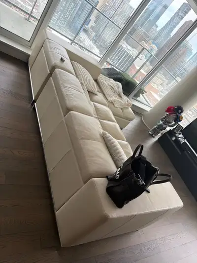 LEATHER SECTION IN GOOD SHAPE 2 pieces, View more