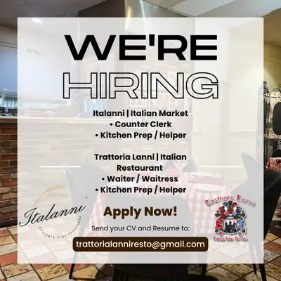 HIRING | ITALIAN MARKET & ITALIAN RESTAURANT | URGENTLY, View more