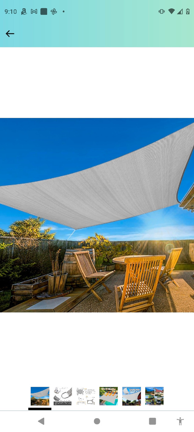 12x16 sunshade sail in Patio & Garden Furniture in Peterborough
