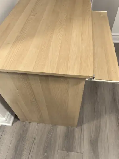 Ikea computer desk and adjustable office chair, View more