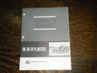 Massey Ferguson 39 - 78 Planters Operators Manual