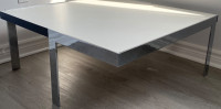 Unique Floating Design Modern Contemporary White Coffee Table