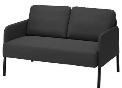 Vends Causeuse gris foncé comme neuf, View more