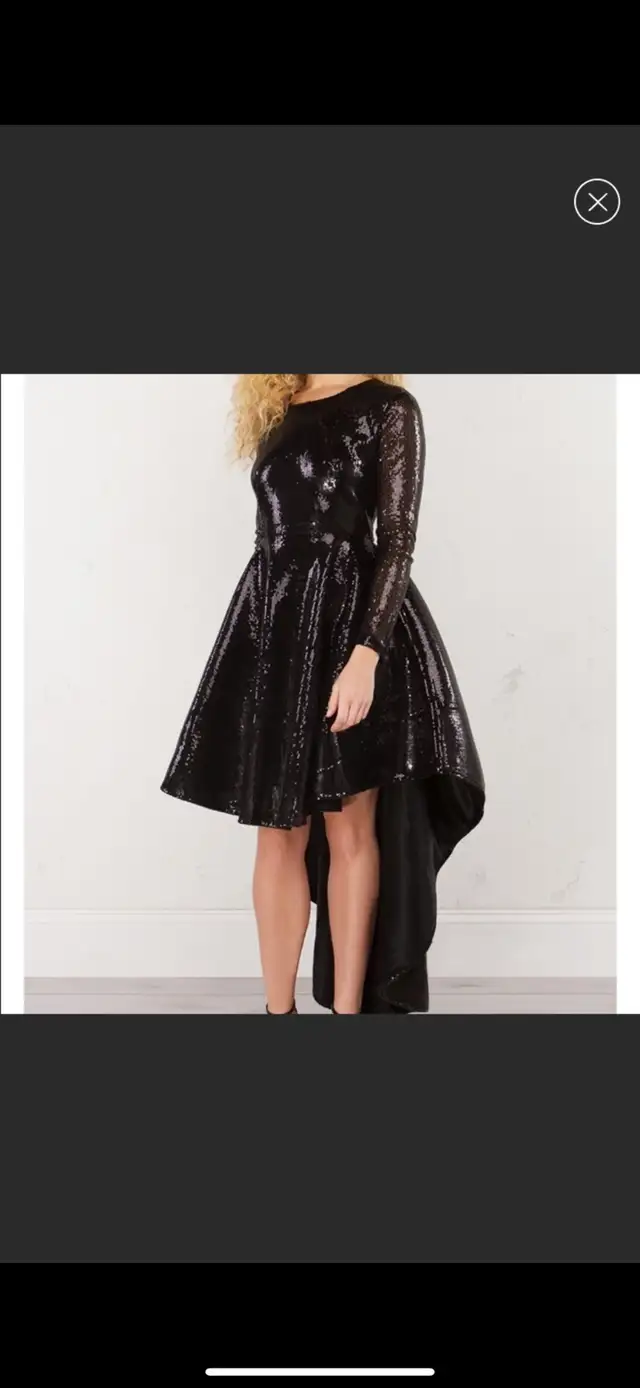 Brand New AKIRA high low Sequin dress long sleeves homecoming pr in Women's - Dresses & Skirts in Mississauga / Peel Region - Image 3