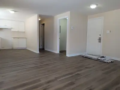 Very large 4½ apartment Open-concept double living room with kitchen Basement unit Newly renovated,...
