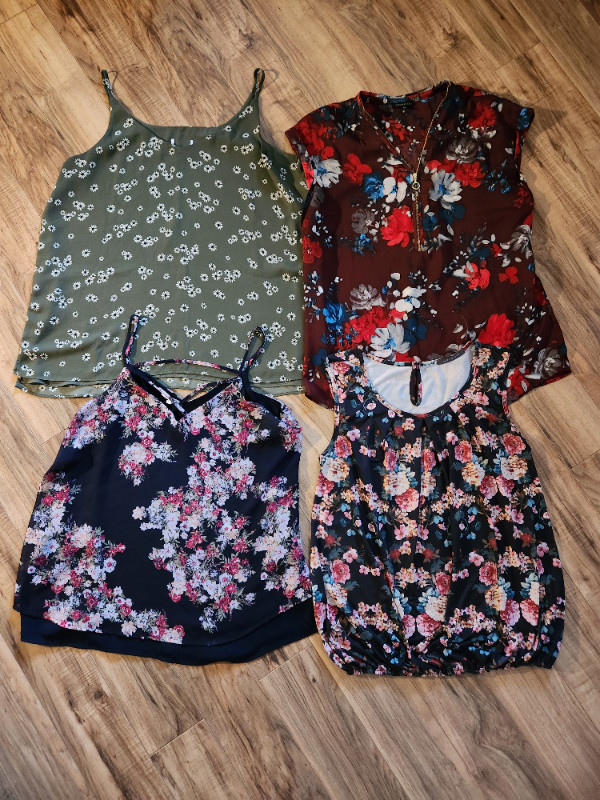 Floral summer tops - fit Med/Large ($5 ea./ALL 4 for only $15!) in Women's - Tops & Outerwear in Fredericton