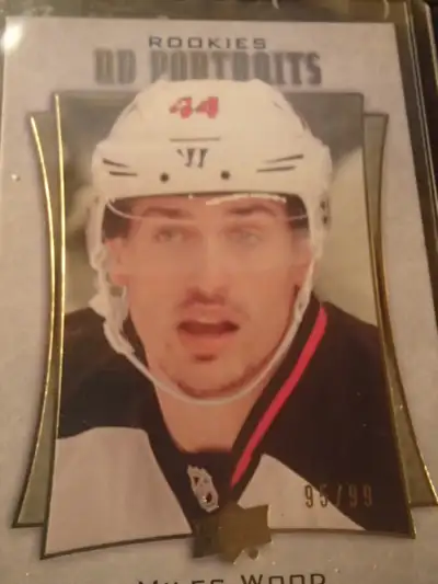 carte de hockey ud portraits gold miles wood  95/99, View more