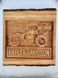 Harley Davidson 3D carving 