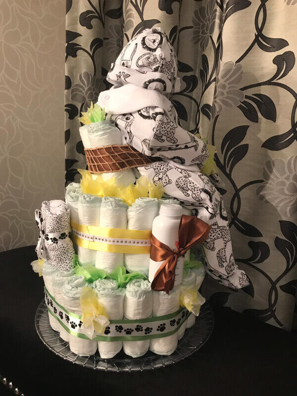 Safari Diaper cake gift, Unisex, Size L in Bathing & Changing in Calgary - Image 2