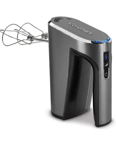 Cuisinart EVOLUTIONX RHM-100C Batteur manuel sans fil rechargeable 5 vitesses, argent