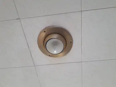 Mid-century Brass/Copper Ceiling Pot Light with hardware, View more