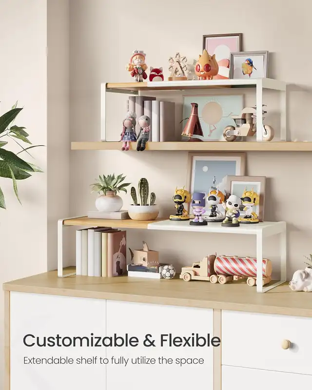 VASAGLE 2-Tier Expandable Counter Shelf in Bookcases & Shelving Units in Oshawa / Durham Region - Image 5