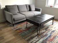 Urban barn sofa and coffee table. Both in excellent condition