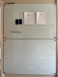 Frameless Magnetic Glass Dry Erase Board - White, 4 x 3'