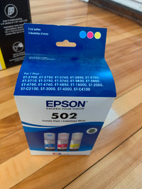 Epson 502 EcoTank Auto-Stop Ink Bottle, Colour Combo Pack