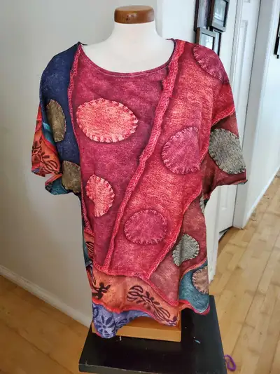 Abstract Print Short Sleeve Tunic, View more