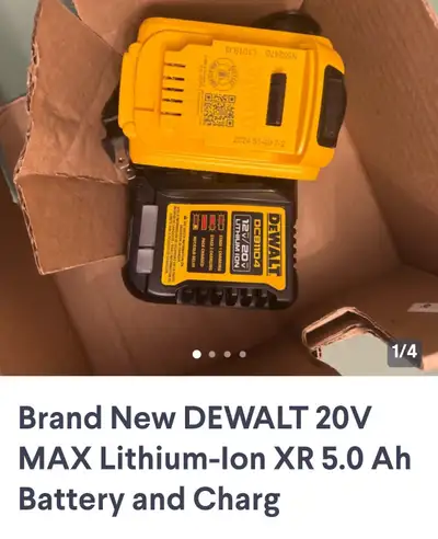 DEWALT 20V MAX Lithium-Ion XR 5.0 Ah Battery and Charger, View more