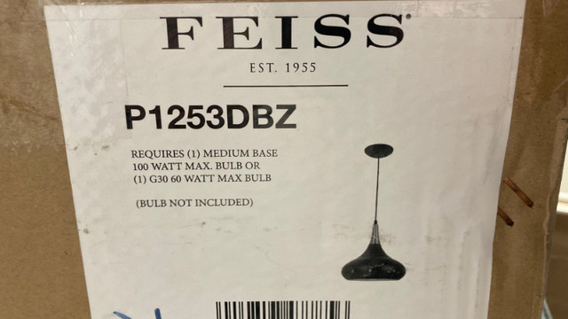 Light Fixtures - 2x Feiss Pendants - New in box in Indoor Lighting & Fans in Ottawa - Image 2