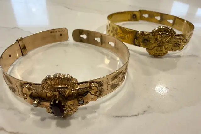 ANTIQUE BRACELETS 1850-1899 Victorian Rose & Yellow Gold Filled in Jewellery & Watches in Ottawa - Image 11