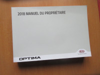 KIA Optima Automobile Manuel du propriétaire 2018