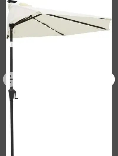 HELIOS&HESTIA 9 FT SOLAR LED WALL UMBRELLA , View more