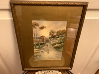 Original Edwardian/Antique Watercolour by Chas (Charles) Masters