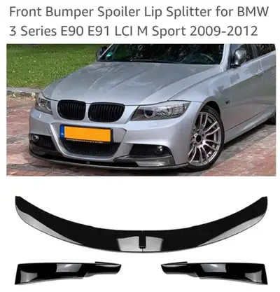 Front Bumper Spoiler Lip for 3 series BMW E90, E91 LCM M Sport 2009-2012