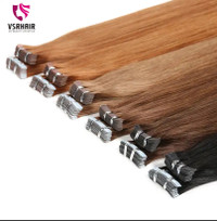VBackpack-Extensions de Cheveux Humains en PU pour Salon, Ruban 