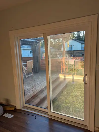 NorthStar patio door. Opens from right from inside. White