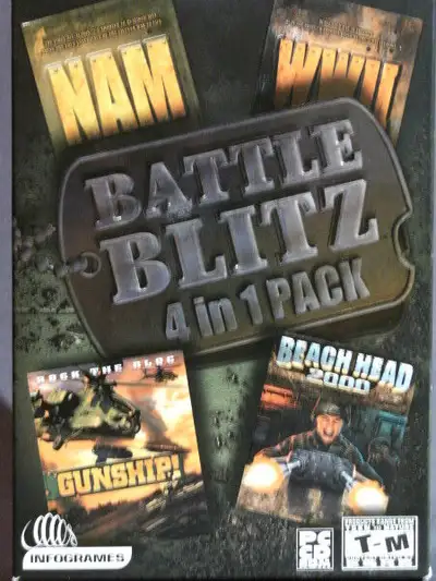Brand New and Factory Sealed PC Game Softwares: (4 Games in 1 Box) "Battle Blitz 4 in 1 Pack" Includ...