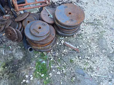 Over 500 lbs of steel weights plus 4 different benches, View more