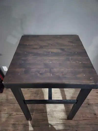 Custom Stained Wood Bar Bistro Table, View more