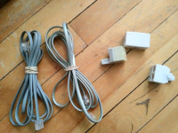 SET LAND LINE PHONE CABLES/COUPLERS. 2$ FOR THE SET