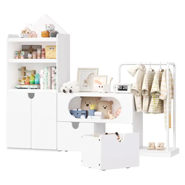 55.9'' H X 69.1'' W Kids Bookcases With 2 Drawers, Castle Roof in Bookcases & Shelving Units in Oshawa / Durham Region - Image 4