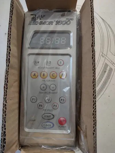 Control panel for a Behmor 1600 plus coffee roaster. Never used.