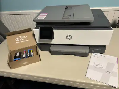 HP printer with ink, View more