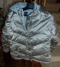 Girls Silver Down Winter Coat from The GAP