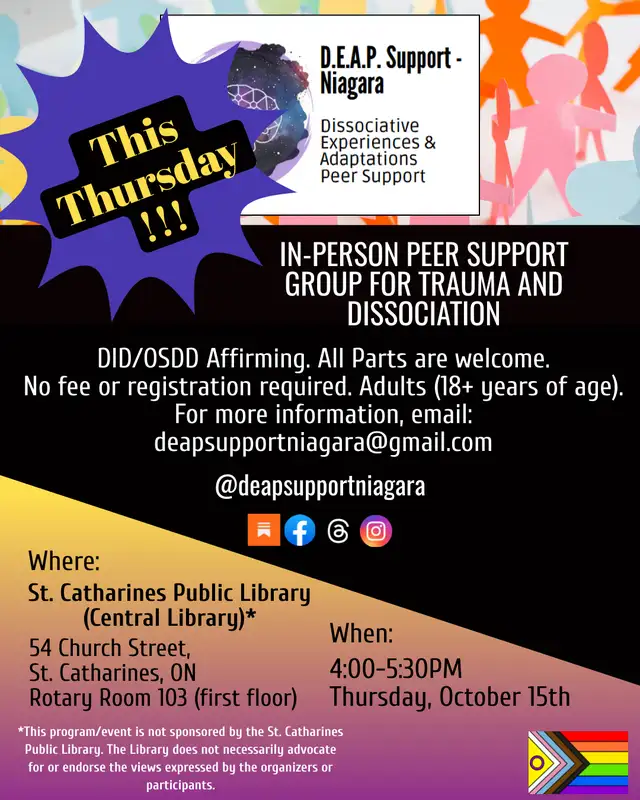 In-Person Peer Support Group for Trauma and Dissociation