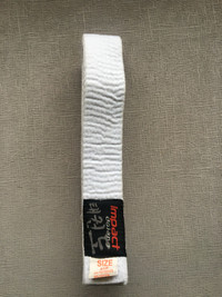 ceintures pour les arts martiaux (blanche et jaune)