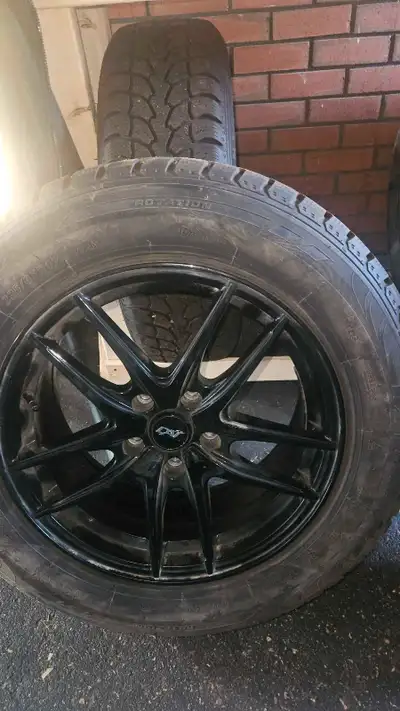 4 rims with snow tires and spare new winter tire