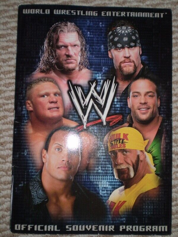 Vintage 2002 WWE wrestling Program - full colour w pics and bios in Arts & Collectibles in Peterborough