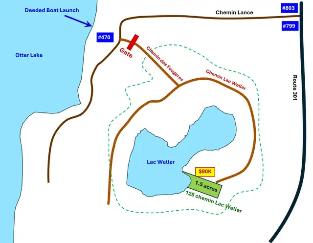 1.5 Acre Waterfront Cottage Lot