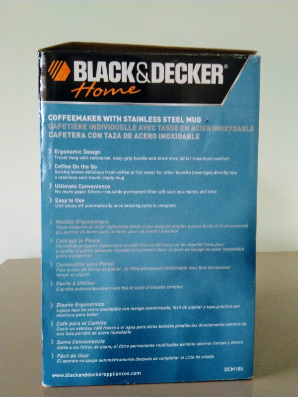 Black&Decker Expresso Coffee Maker, brand new $40 in Garage Sales in Markham / York Region - Image 2